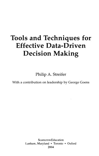 Tools and Techniques for Effective Data-Driven Decision Making