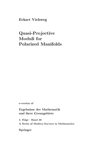 Quasi-projective moduli for polarized manifolds