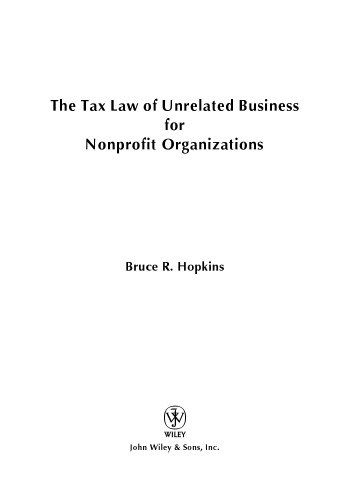 The Tax Law of Unrelated Business for Nonprofit Organizations