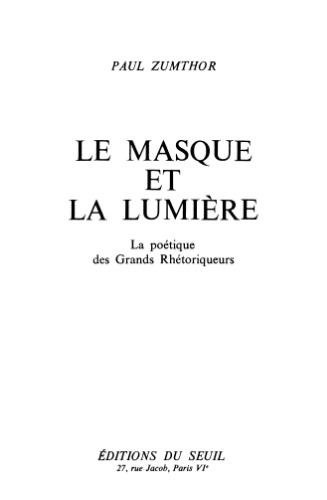 Le masque et la lumiere