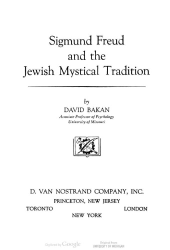 Sigmund Freud and the Jewish Mystical Tradition