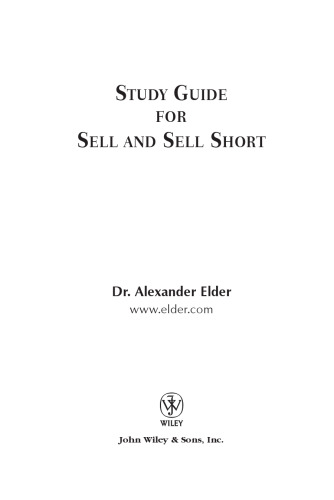 Study Guide for Sell and Sell Short (Wiley Trading)