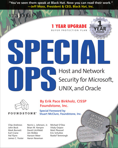 Special Ops: Host and Network Security for Microsoft, UNIX, and Oracle