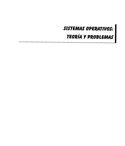 Sistemas Operativos - Teoria y Problemas  Spanish