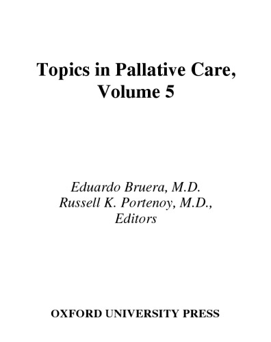 Topics Palliative Care Vol 5