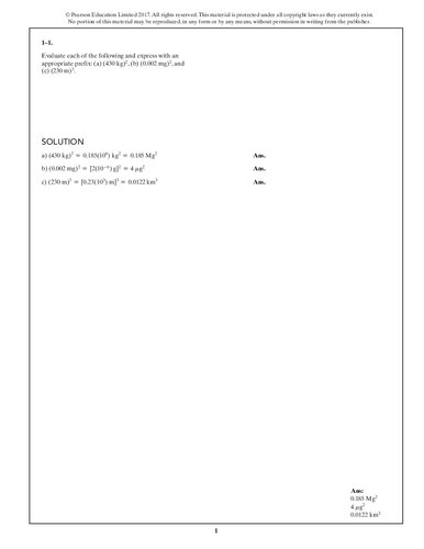 Instructor's Solutions Manual for Engineering Mechanics Statics, SI Edition, 14E