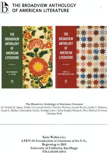 The Broadview Anthology of American Literature