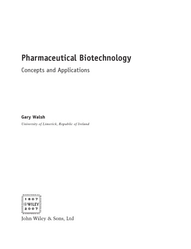 Pharmaceutical Biotechnology: Concepts and Applications