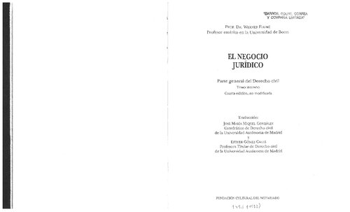 El negocio jurídico