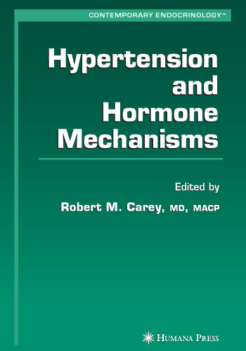 Hypertension and Hormone Mechanisms (Contemporary Endocrinology)