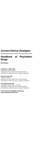 Handbook of Psychiatric Drugs, 2004 Edition (Current Clinical Strategies)