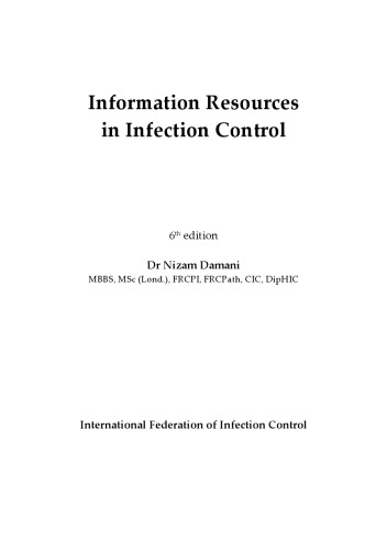 Information Resources in Infection Control  6th edition