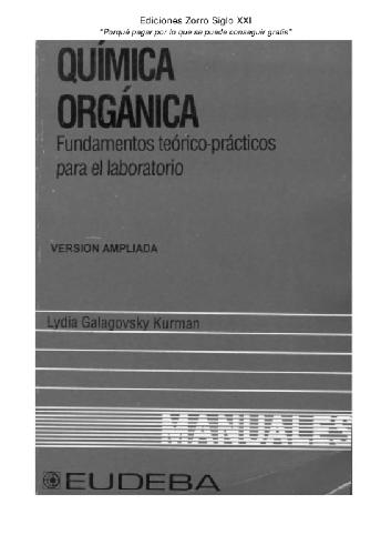 Quimica organica. Fundamentos theorio-practicos para el laboratorio