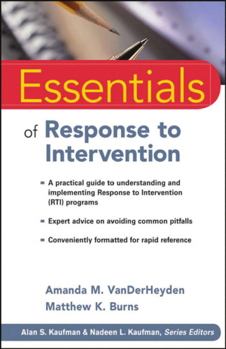 Essentials of Response to Intervention (Essentials of Psychological Assessment)