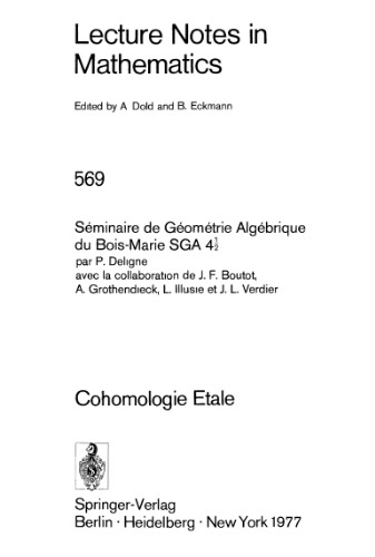 SGA 4 et demi: Cohomologie etale