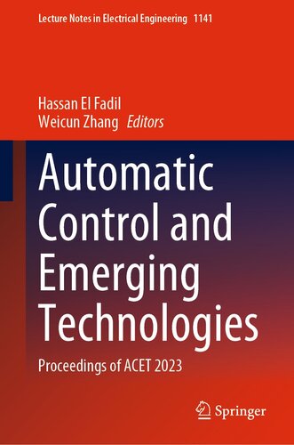 Automatic Control and Emerging Technologies: Proceedings of ACET 2023