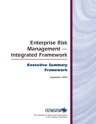 Enterprise Risk Management - Integrated Framework