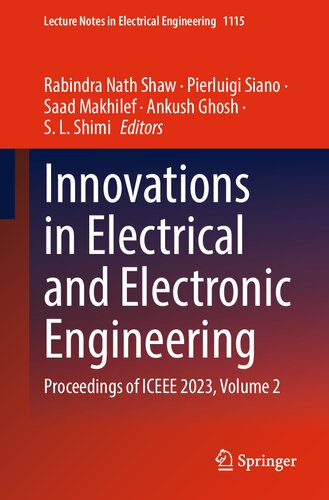 Innovations in Electrical and Electronic Engineering: Proceedings of ICEEE 2023