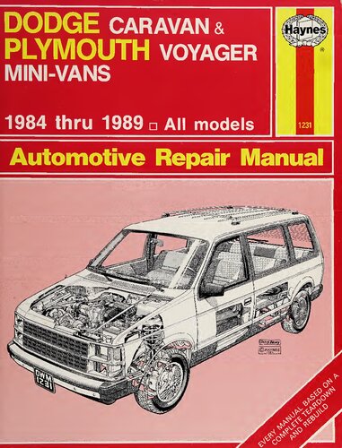 Haynes Dodge Caravan & Plymouth Voyager Mini-Vans Automotive Repair Manual 1984 thru 1989