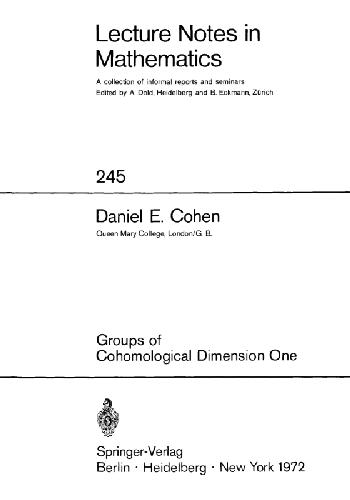 Groups of cohomological dimension one