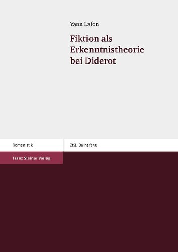 Fiktion als Erkenntnistheorie bei Diderot