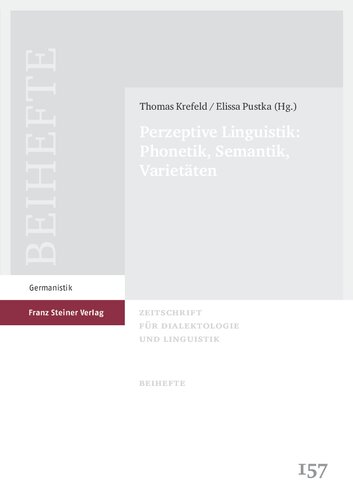 Perzeptive Linguistik: Phonetik, Semantik, Varietäten