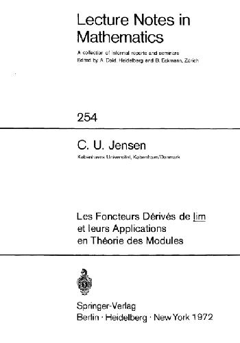 Les foncteurs derives de lim et leurs applications eh theorie dex modules