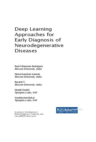 Deep Learning Approaches for Early Diagnosis of Neurodegenerative Diseases