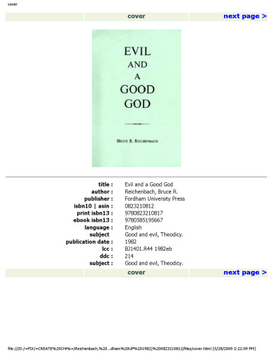 Evil and a Good God