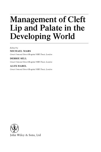 Management of Cleft Lip and Palate in the Developing World