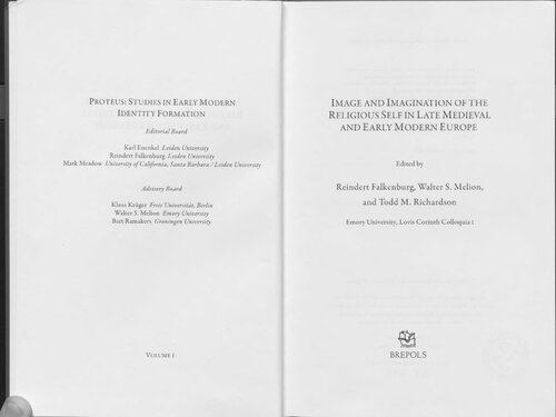 Image and imagination of the religious self in late medieval and early modern Europe : Emory University, Lovis Corinth Colloquia 1.