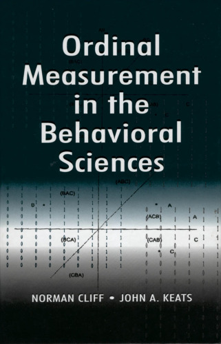 Ordinal Measurement in the Behavioral Sciences