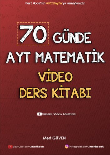 70 günde AYT matematik video ders kitabı