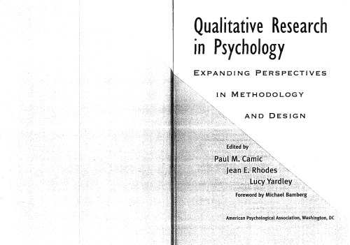 Qualitative Research in Psychology: Expanding Perspectives in Methodology and Design