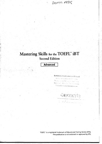 Mastering Skills for the TOEFL iBT, 2nd Edition Advanced Combined Book