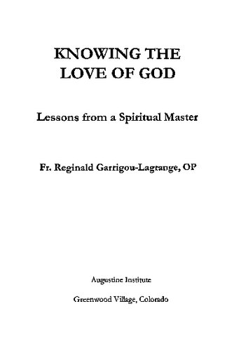 Knowing the Love of God: Lessons From a Spiritual Master