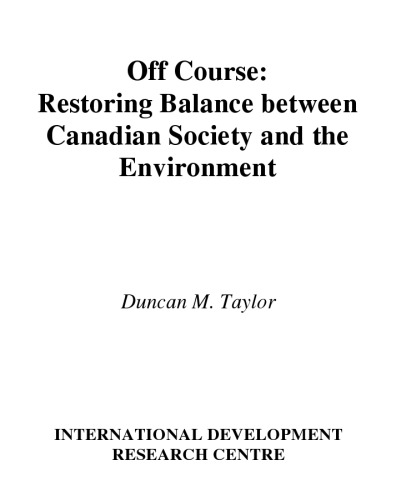 Off Course: Restoring Balance Between Canadian Society and the Environment