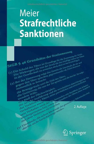 Strafrechtliche Sanktionen (Springer-Lehrbuch)  German