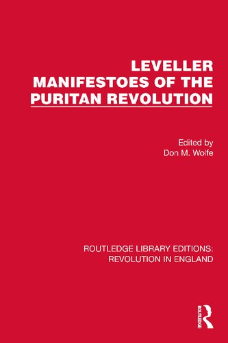 Leveller Manifestoes of the Puritan Revolution (Routledge Library Editions: Revolution in England)