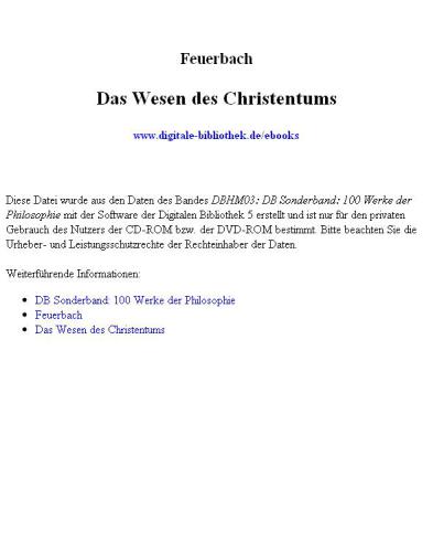 Das Wesen des Christentums