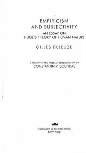 Empiricism and Subjectivity: An Essay on Hume’s Theory of Human Nature