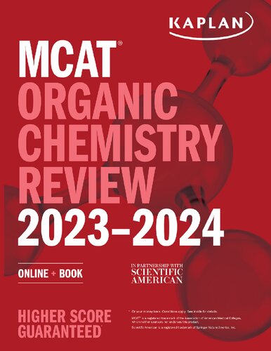 MCAT Organic Chemistry Review 2024-2025: Online + Book (Kaplan Test Prep)