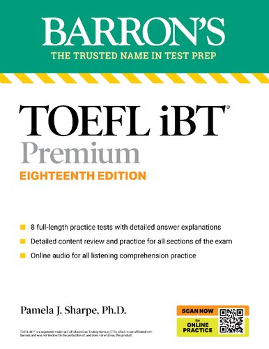 TOEFL iBT Premium with 8 Online Practice Tests + Online Audio, Eighteenth Edition