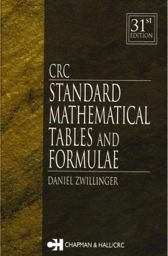 CRC Standard Mathematical Tables and Formulae, 31st Edition