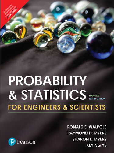 Probability and Statistics for Engineers and Scientists, Updated 9th Edition, by Pearson