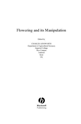 Flowering and its Manipulation (Annual Plant Reviews, Volume 20)