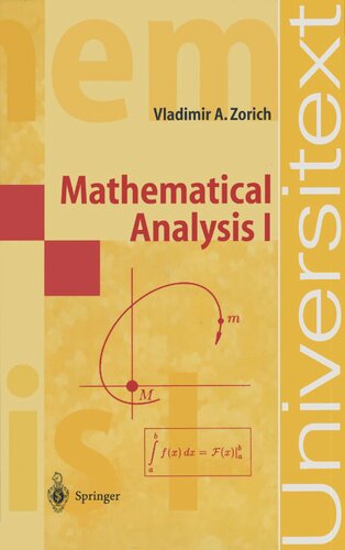 Mathematical Analysis I (Universitext)