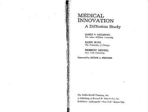 Medical innovation; a diffusion study