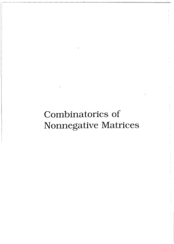 Combinatorics of nonnegative matrices