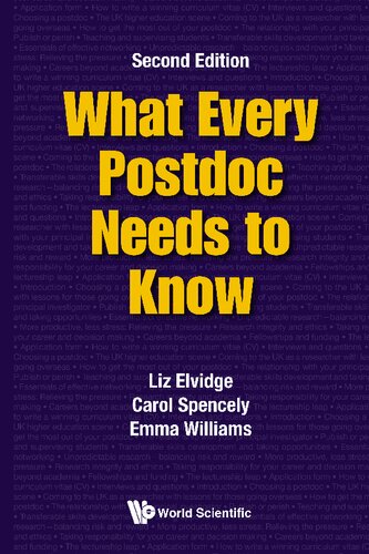 What Every Postdoc Needs To Know (second Edition)